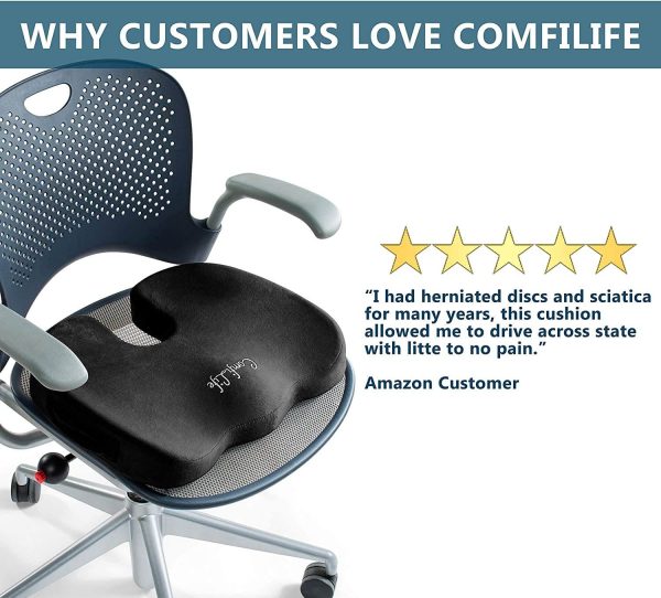 ComfiLife Premium Comfort Seat Cushion - Black