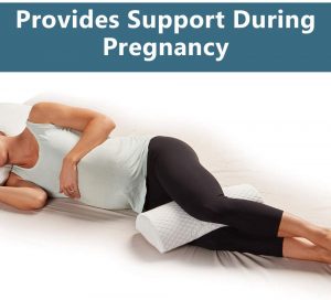 ComfiLife Bolster Pillow for Legs, Knees, Lower Back - 100% Memory Foam Half Moon Pillow