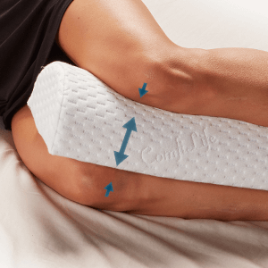 ComfiLife Orthopedic Knee and Leg Pillow for Sleeping - 100% Memory Foam  Pillows for Back Pain, Hip Pain Relief for Side Sleepers - Half Moon Pillow
