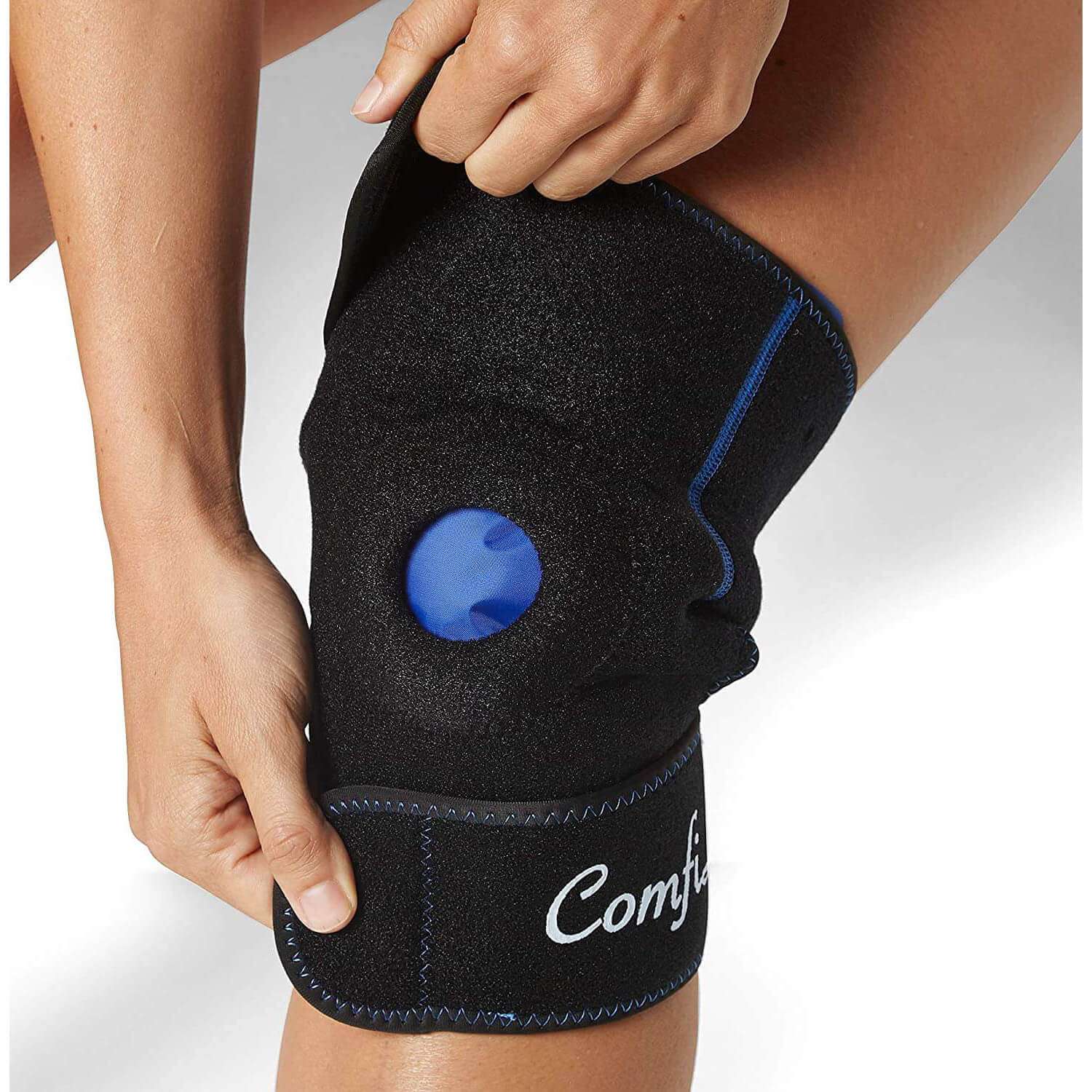 Reusable Med-Fit Knee Compression Sleeve with Ice Pack, Ice Knee