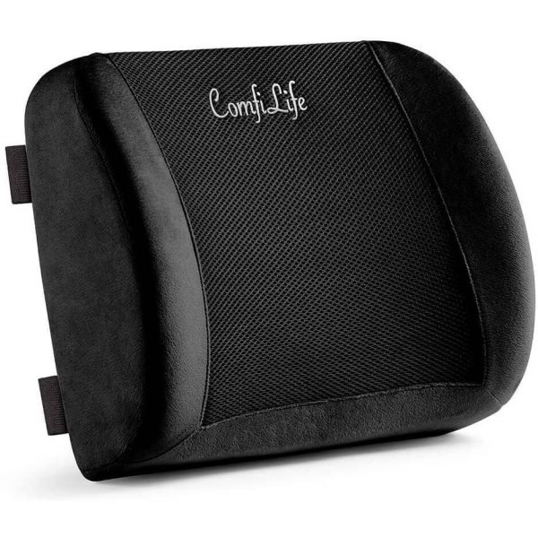 ComfiLife Lumbar Support Back Pillow Office Chair and Car Seat Cushion_black