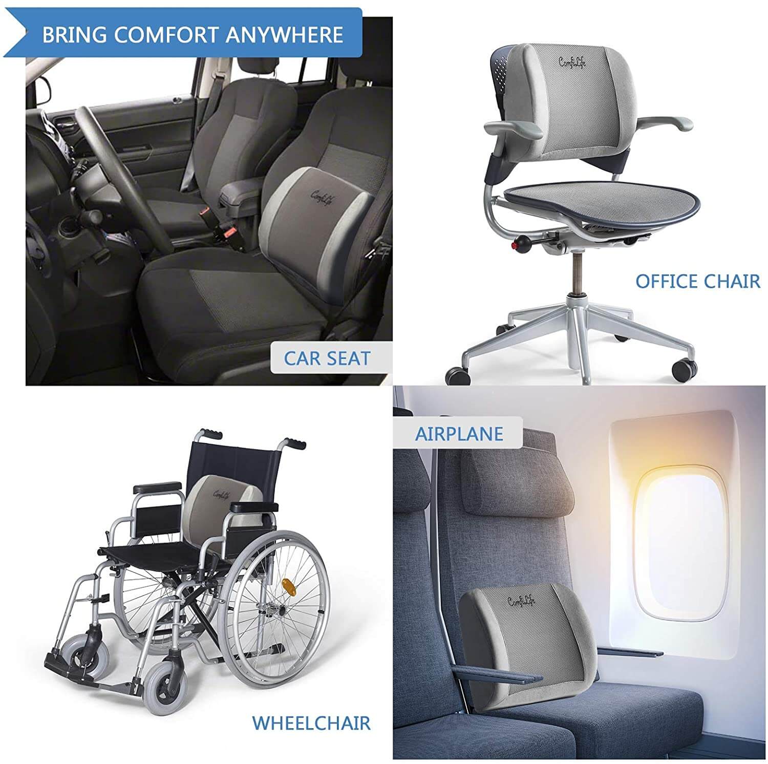 Chair Mesh Seat Orthopedic Back Comfort And Support Travel In Comfort 
