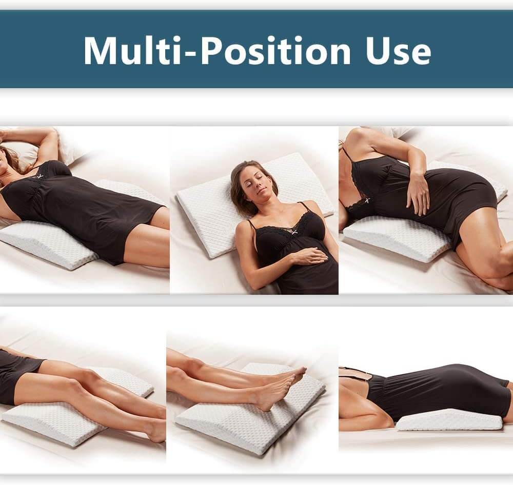 Leg Pillow Memory Foam Pillow for Sleepping on Side Back Lumbar Relief 