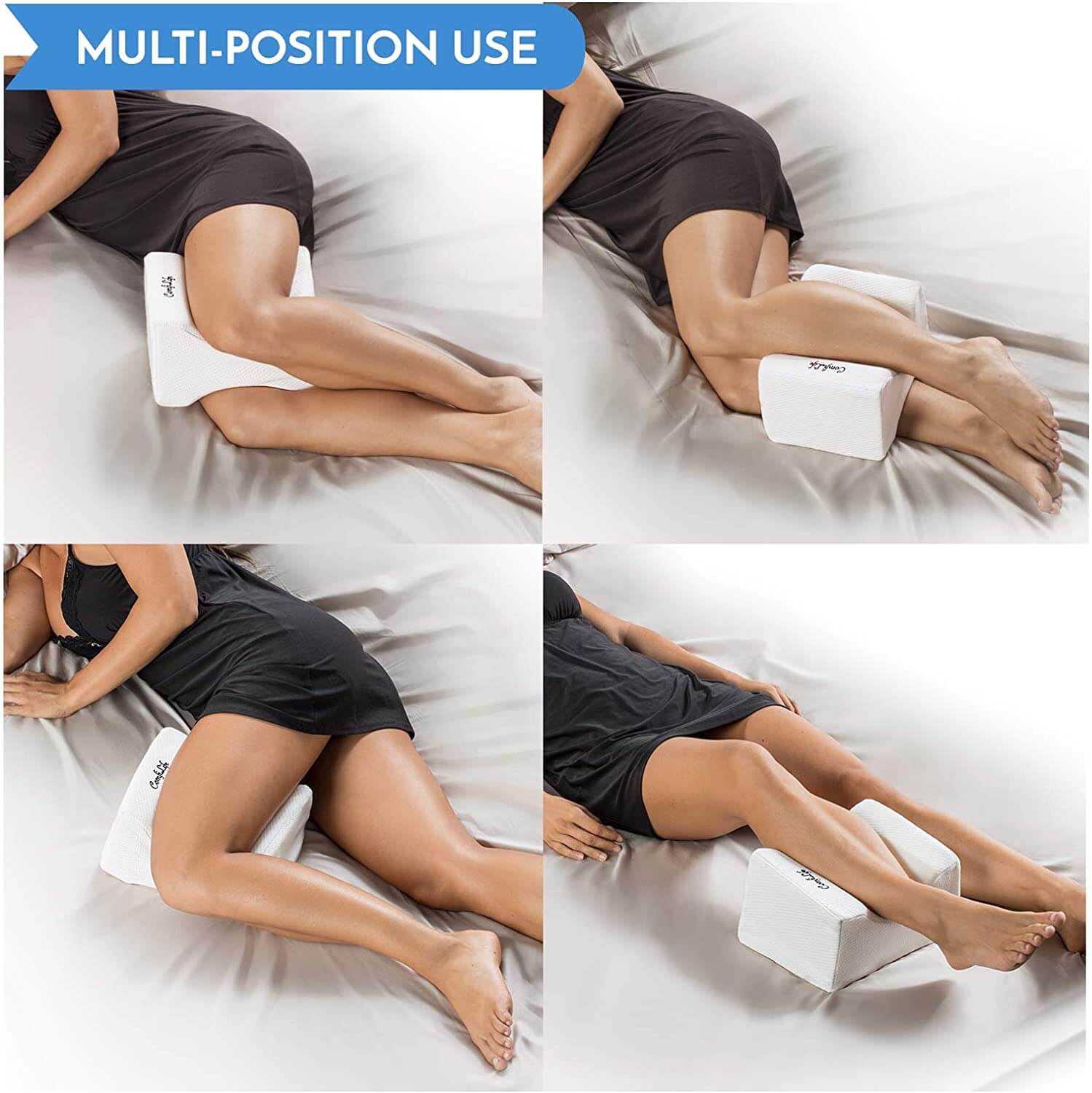 Sheltin Memory Foam Knee Pillow For Sciatica Relief,Leg Pain,Back Pain 