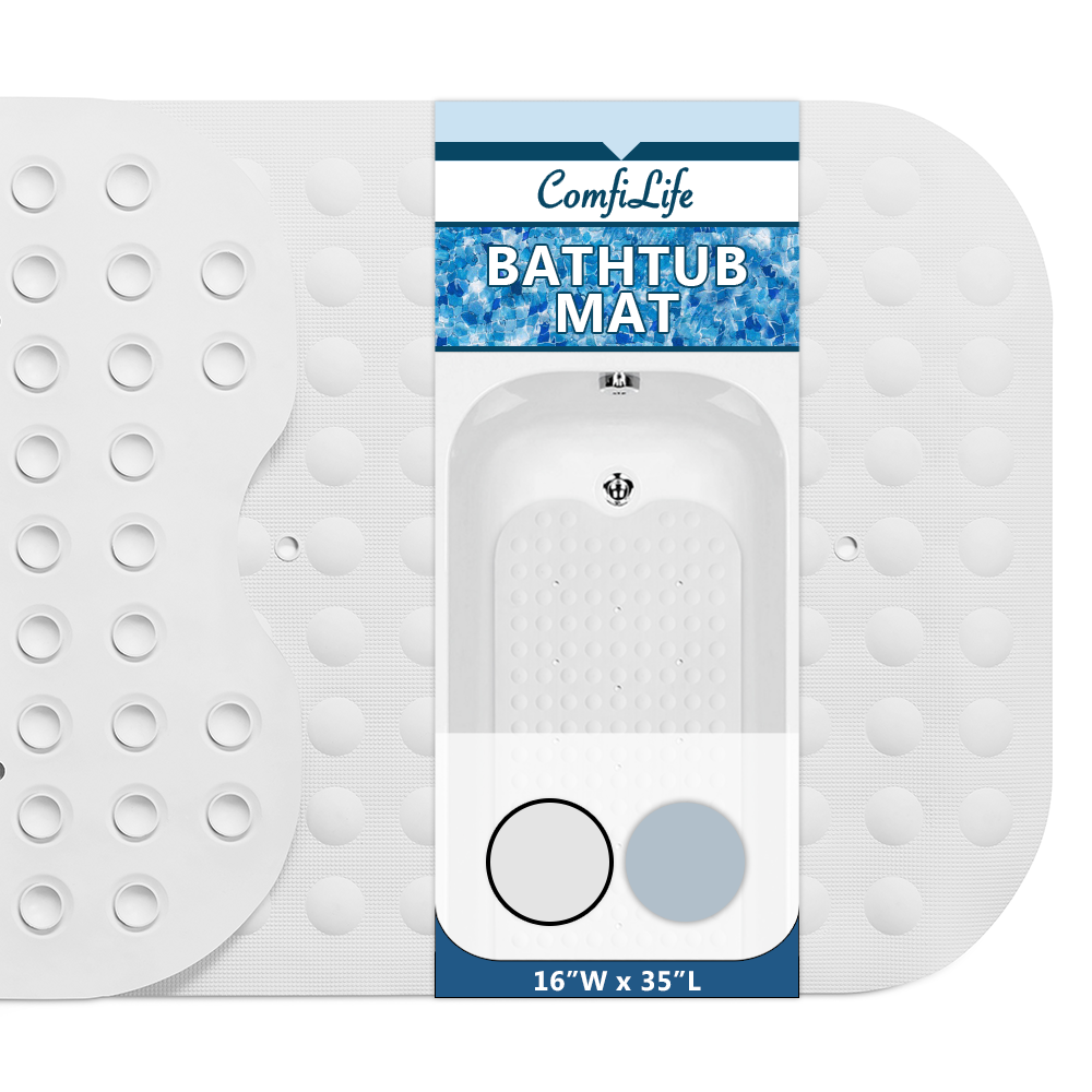 Nonslip Bathtub Mat Extra Soft Bath Mat For Kids, Machine Washable Bathroom  Shower Mat 