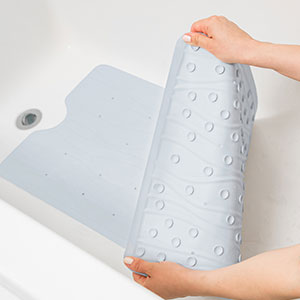 FALEJU Extra Large 47 x 32 Inch Shower Mat Non Slip, Shower and Bath Mat  with Drain Holes and Suction Cups, Extra Wide Bath Tub Mat Non Slip,  Bathroom
