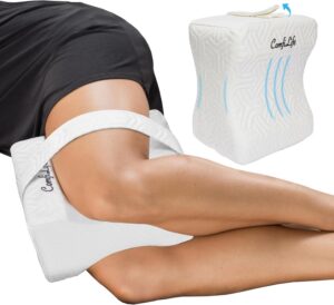 ComfiLife Cooling Fabric Orthopedic Knee Pillow for Sciatica Relief, Back Pain, Leg Pain, Pregnancy, Hip and Joint Pain